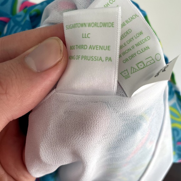 NWT Lilly Pulitzer Shannon Tiered Swing Dress in Seabreeze Blue Women's Size XS - Picture 16 of 16